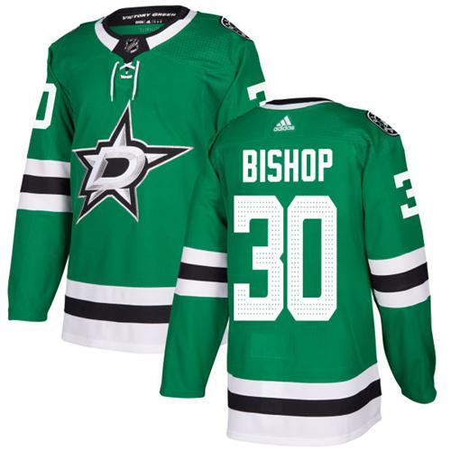 Adidas Men Dallas Stars 30 Ben Bishop Green Home Authentic Stitched NHL Jersey
